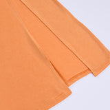 Déguisement Y2K Robe Asymétrique à Épaules dénudées Costume Orange