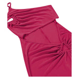 Déguisement Y2K Robe Asymétrique à Épaules dénudées Costume Rose Pétant