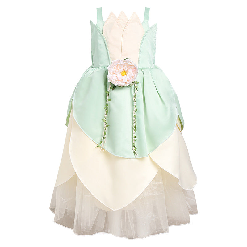 Déguisement Enfant Le Roi Grenouille Princesse Tiana Robe Costume