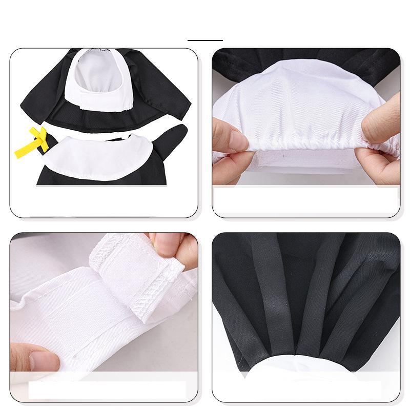 Déguisement Animal Nonne pour Chat et Chien Drôle Costume Halloween