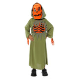 Déguisement Enfant Pumpkin Skeleton Tenue Verte Costume d'Halloween