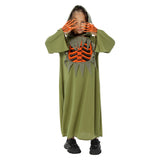 Déguisement Enfant Pumpkin Skeleton Tenue Verte Costume d'Halloween