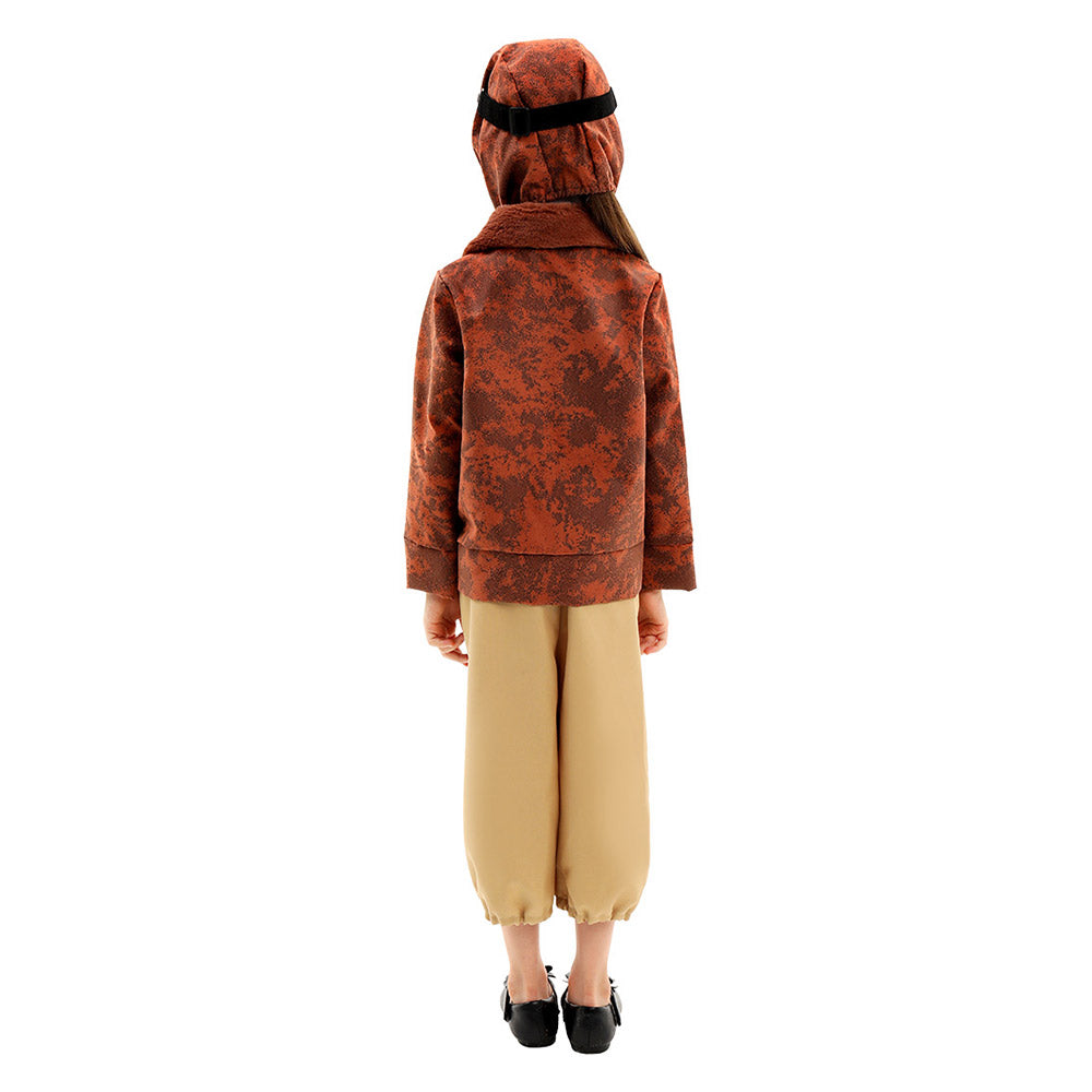 Déguisement Fille Pilote Tenue Marron Costume d'Halloween