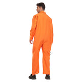 Déguisement Homme Combinaison Orange de Prison Costume d'Halloween