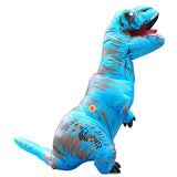 Déguisement Combinaison Gonflable Dinosaure Bleu Costume pour Mardi Gras