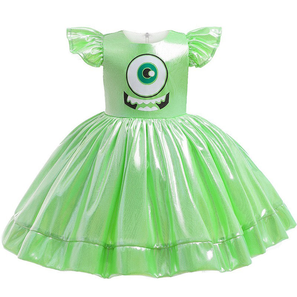 Déguisement Enfant Monstres Academy Mike Wazowski Robe Costume Carnaval