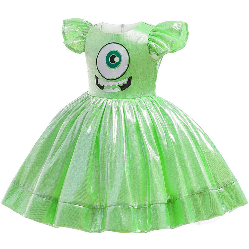 Déguisement Enfant Monstres Academy Mike Wazowski Robe Costume Carnaval