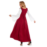 Déguisement Médiéval Femme Robe Blanche et Brune