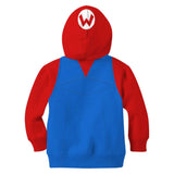 Déguisement Enfant Mario Impression 3D Sweat à Capuche Costume