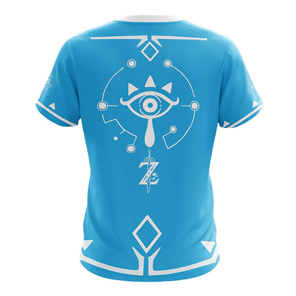 T-shirt Enfant Zelda Breath Of The Wild - Imprimé En France - Col Rond - Coupe Droite - Jeux Vidéo Japonais