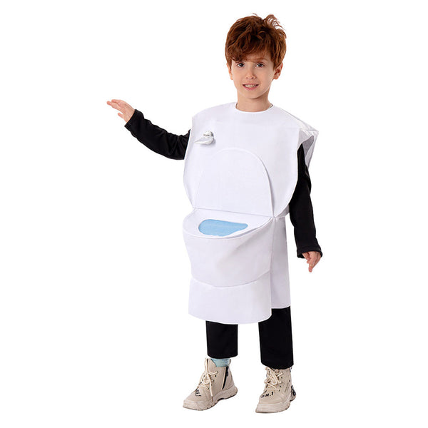 Déguisement Enfant Skibidi Toilet Toilet Man Costume d'Halloween Déguisement Carnaval