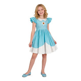 Déguisement Princesse The Super Mario Galaxy Movie(2026) Film Robe à Manches Volantes Enfant