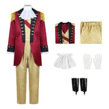 Déguisement George Washington Tenue Président Rouge Adute pour Halloween Carnaval