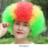 Accessoires Clown Déguise Chapeau/Lunettes/Faux Nez/Perruque Colorée/Masque Ensemble