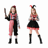 Déguisement Fille Ensemble de Poupée Clown Effrayant de Cirque Pour Halloween