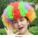 Accessoires Clown Déguise Chapeau/Lunettes/Faux Nez/Perruque Colorée/Masque Ensemble