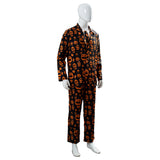 Déguisement Homme Impression de Citrouille Squelette pour l'Halloween