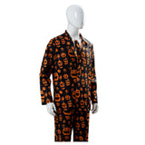 Déguisement Homme Impression de Citrouille Squelette pour l'Halloween
