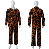 Déguisement Homme Impression de Citrouille Squelette pour l'Halloween