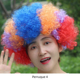 Accessoires Clown Déguise Chapeau/Lunettes/Faux Nez/Perruque Colorée/Masque Ensemble