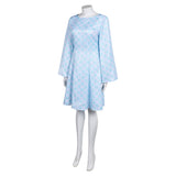 Déguisement Femme 1970s Robe Jacquard Bleue/Violette/Orange Hippie Costume pour Halloween Carnaval
