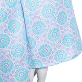 Déguisement Femme 1970s Robe Jacquard Bleue/Violette/Orange Hippie Costume pour Halloween Carnaval