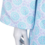 Déguisement Femme 1970s Robe Jacquard Bleue/Violette/Orange Hippie Costume pour Halloween Carnaval