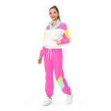 Déguisement Adulte 80s Hippie Disco Sportwear Retro Cosplay Costume Halloween Carnaval