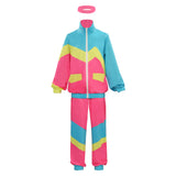 Déguisement Enfant 80 90S Rétro Ensemble de Sport Vintage Costume Ver.3