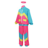 Déguisement Enfant 80 90S Rétro Ensemble de Sport Vintage Costume Ver.3