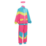 Déguisement Enfant 80 90S Rétro Ensemble de Sport Vintage Costume Ver.3