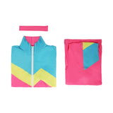 Déguisement Enfant 80 90S Rétro Ensemble de Sport Vintage Costume Ver.3