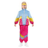 Déguisement Enfant 80 90S Rétro Ensemble de Sport Vintage Costume Ver.3