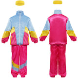 Déguisement Enfant 80 90S Rétro Ensemble de Sport Vintage Costume Ver.3