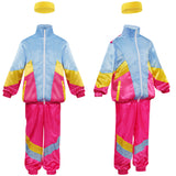 Déguisement Enfant 80 90S Rétro Ensemble de Sport Vintage Costume Ver.3