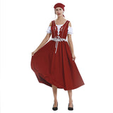 Déguisement Femme Vintage Oktoberfest Robe Bourgogne Costume