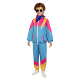 Déguisement Enfant Hip hop Tenue de Sport Vintage Costume Bleu