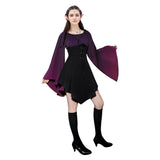 Déguisement Femme Elf Tenue de Renaissance Costume d'Halloween Ensemble 7 Pièces