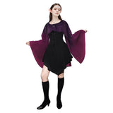 Déguisement Femme Elf Tenue de Renaissance Costume d'Halloween Ensemble 7 Pièces