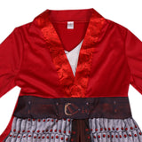 Déguisement Mulan Robe+Pantalon Enfant Costume pour Halloween