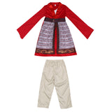 Déguisement Mulan Robe+Pantalon Enfant Costume pour Halloween