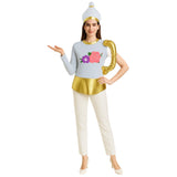 Déguisement Dîner aux Chandelles Amusant Ensemble de 3 Pièces Costume