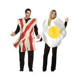 Déguisement Adulte Bacon, œuf, Tomates Costume Amusant 5 Pièces Pour Halloween