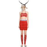 Déguisement Adulte & Enfant Gazelle Zootopia 2 Film Costume Rouge pour Halloween
