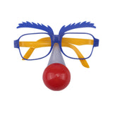 Accessoires Clown Déguise Chapeau/Lunettes/Faux Nez/Perruque Colorée/Masque Ensemble