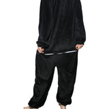 Déguisement Adulte PilouPilou Pyjama Noir Squelette Imprimée Costume d'Halloween Ver.2