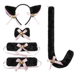 Accessoires Ensemble d'Oreilles, Barrettes et Clochettes pour Chat Noir