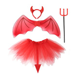 Accessoires Enfant Ailes du Diable 4 Pièces pour Halloween