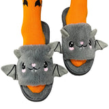 30CM Accessoire Adulte Chauve-souris Pantoufles en Peluche Chaussures