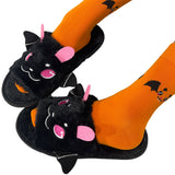 30CM Accessoire Adulte Chauve-souris Pantoufles en Peluche Chaussures